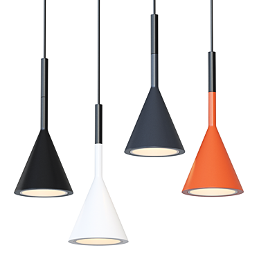 Modern Conical Pendant Lamp - Lampatron JOT 3D model image 1 