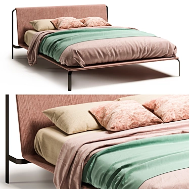 Elegant Fusion: Bolzan Bend Bed 3D model image 1 