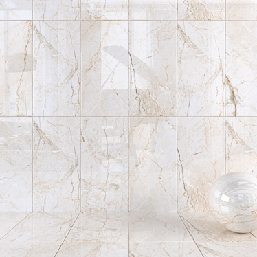 Quest Ivory Wall Tiles - Set of 3 3D model image 1 