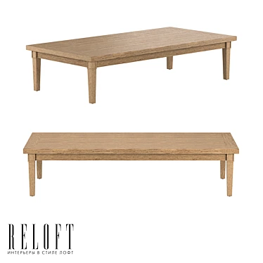 Restoration Hardware Loire Coffee Table 3D model image 1 