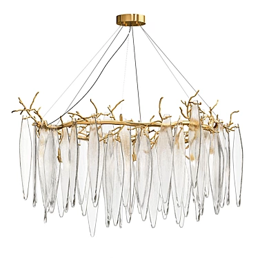 Elegant Autumn Chandelier 3D model image 1 