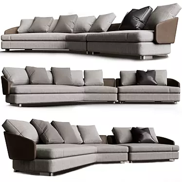 Luxurious Minotti Lawson Sofa 3D model image 1 