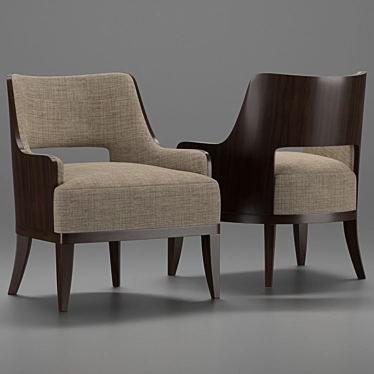 Sleek Salon Lounge Chair 3D model image 1 