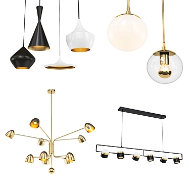 Modern Chandeliers Collection 3D model image 1 