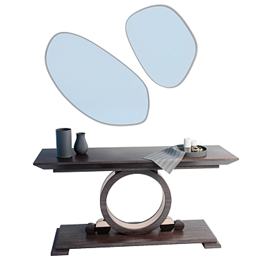 Galliano Art Deco Console: Elegant Italian Design 3D model image 1 