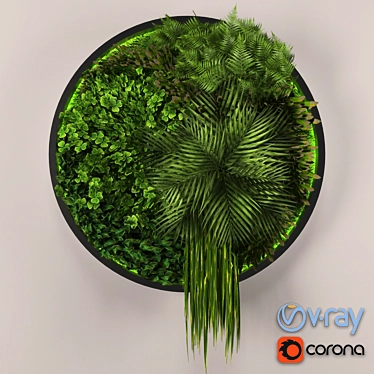 Vertical Oasis: Modern Vertical Garden 3D model image 1 