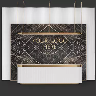 Elegant Metal and Marble Reception 3D model image 1 