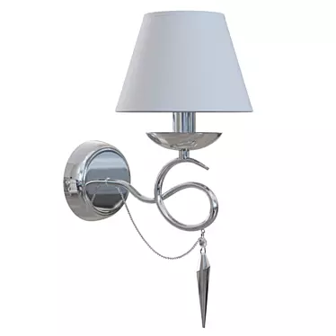 Classic Chrome Wall Lamp - Freya Haley 3D model image 1 