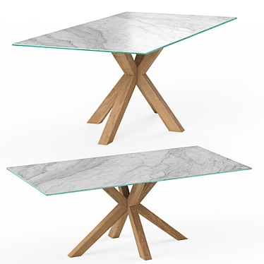 Elegant Argo Marble Table: High-Quality, Customizable. 3D model image 1 