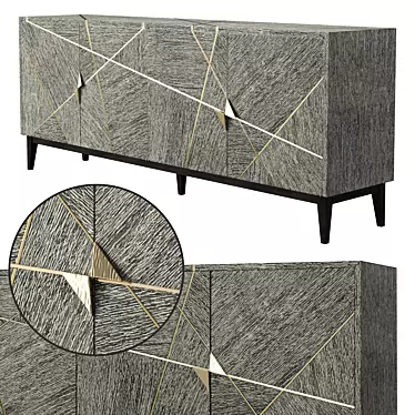 Jonathan Charles Modern French Oak Sideboard 3D model image 1 