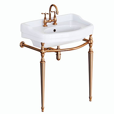 Sbordoni Palladio Sink: Modern Metal Structure 3D model image 1 