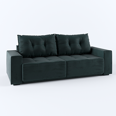 Luxurious Velvet Sofa 3D model image 1 