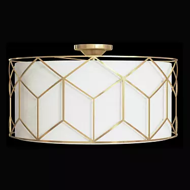 Elegant Gold Ceiling Lamp 3D model image 1 