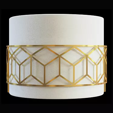 Elegant Golden Wall Lamp 3D model image 1 