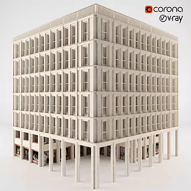 Modern Building 3D Model - High-quality, Optimized 3D model image 1 