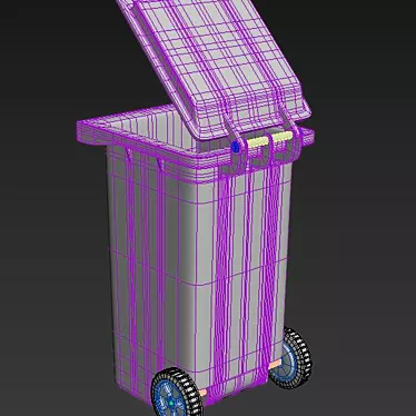 Colorful Waste Bins Set 3D model image 1 