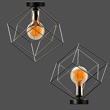 Alambre Ceiling Lamp - Versatile and Stylish 3D model image 1 