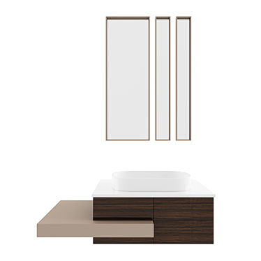 Sleek Modern Bathroom Furniture 3D model image 1 