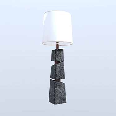 Modern Concrete Floor Lamp 3D model image 1 