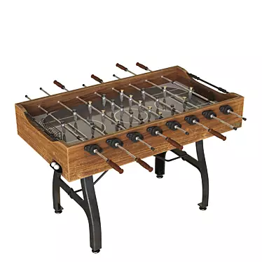 Rustic Industrial Foosball Table 3D model image 1 