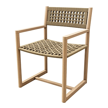 Bondi Teak Armchair: Ultimate Relaxation in Style 3D model image 1 