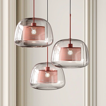 Catch Trio Rose Pendant Lamp 3D model image 1 