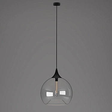 Modern Glass Ceiling Light 3D model image 1 