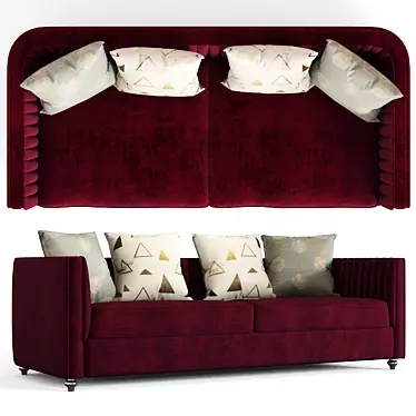 Elegant Schary 3-Seater Sofa 3D model image 1 