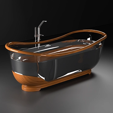 GlassWood Bathroom - Stylish and Durable 3D model image 1 