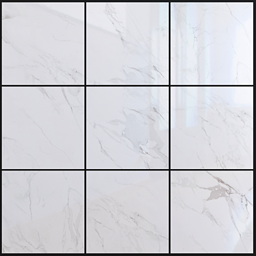 Elegant Bianco Marble Set 3D model image 1 