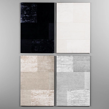 Tate Rug: Modern Tonal Textures 3D model image 1 