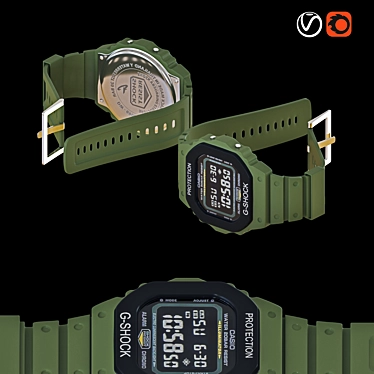 Rugged Style: G-Shock Watch 3D model image 1 