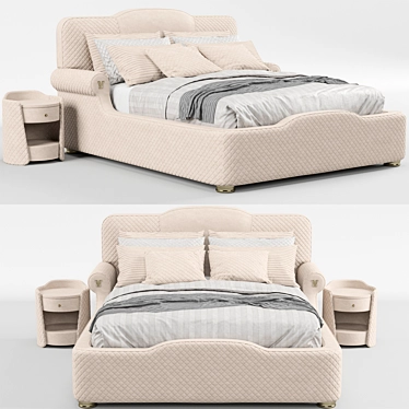 Vision Palladium Bed: Unparalleled Comfort and Style 3D model image 1 