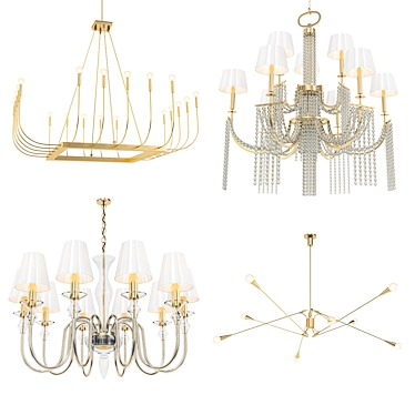 Modern Chandelier Collection 3D model image 1 