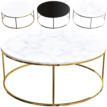 Kensal Circular Coffee Table: Sleek and Versatile 3D model image 1 