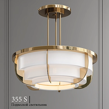 Modern 3D Pendant Light 3D model image 1 