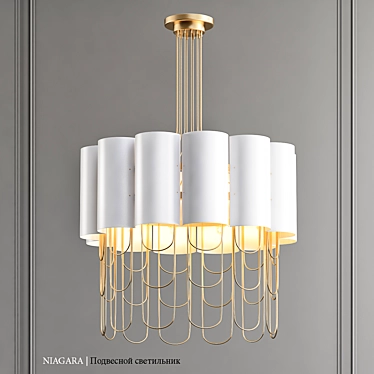 Modern Millimeter Pendant Light 3D model image 1 