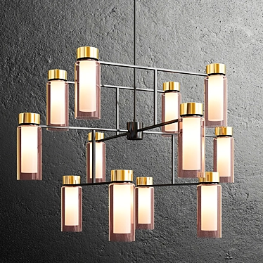 Elegant Osman 12-Light Chandelier 3D model image 1 