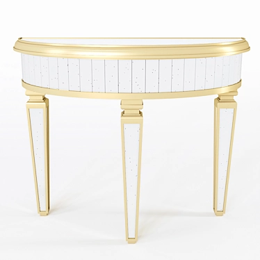 ArtevaLuce Mica Console: Elegant Gold Mirror 3D model image 1 