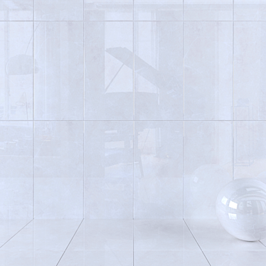 Elegant Sterlina Silver Wall Tiles 3D model image 1 
