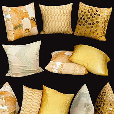 Luxury Velvet Decorative Pillows 3D model image 1 