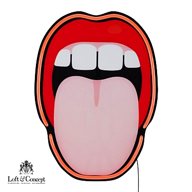 Seletti Tongue LED Sconce: Loft-inspired Lighting 3D model image 1 