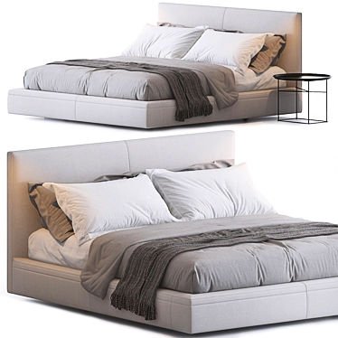 Luxurious Richard Bed by B&B Italia 3D model image 1 