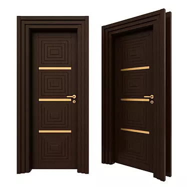 Sleek & Stylish Interior Doors 3D model image 1 