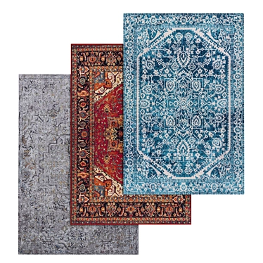 Luxury Carpet Set: High-Quality Textures for Close and Distant Shots 3D model image 1 