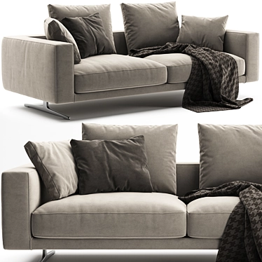 Flexform Campiello Sofa: Stylish and Versatile Seating 3D model image 1 