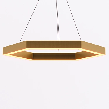 Golden Hex 750 Pendant Light 3D model image 1 