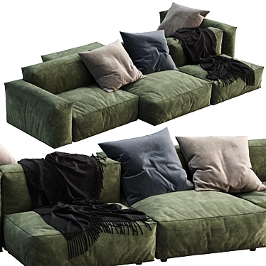 Flexteam Reef Sofa: Stylish and Versatile 3D model image 1 