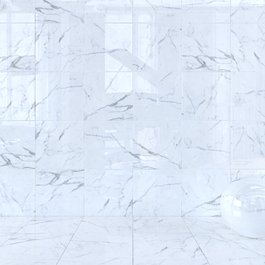 Elegant Legacy White Wall Tiles 3D model image 1 