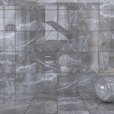 Elegant Lima Fume Wall Tiles 3D model image 1 